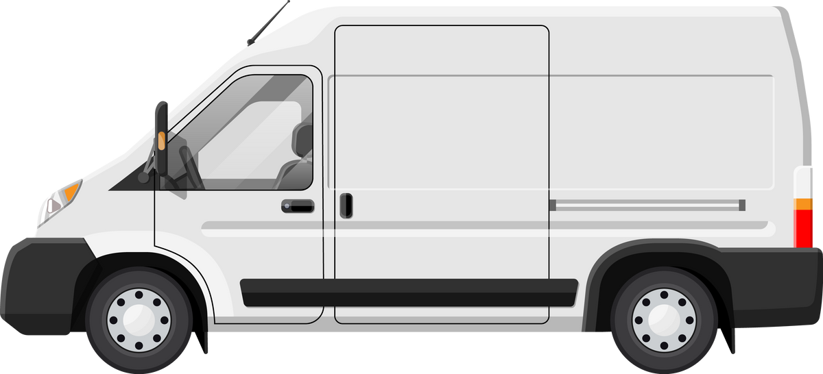 White delivery van